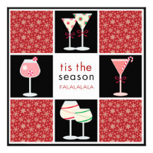 Contemporary Holiday Cocktail Party Invitations