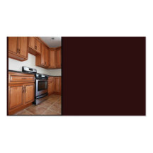 contemporary kitchen in new construction business card