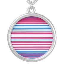 Contemporary light blue pink and white stripes jewelry
