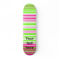 Contemporary light green and pink stripes
