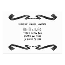Contemporary Movie Fan Wedding Invitation Insert Business Card Template
