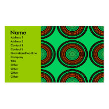 Contemporary orange and green circles business card