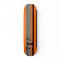 Contemporary orange black and white grey stripes