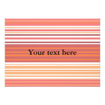 Contemporary pink white and orange stripes invite