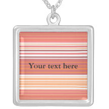 Contemporary pink white and orange stripes pendants