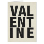 Contemporary Print Valentines Card