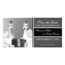 Contemporary Save the Date Announcement Personalized Photo Card