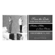 Contemporary Save the Date Announcement Picture Card