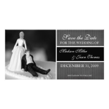 Contemporary Save the Date Announcement Customized Photo Card