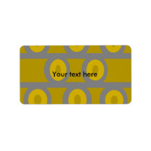 Contemporary silver circles on gold background personalized address labels