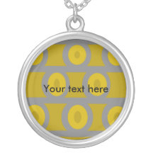 Contemporary silver circles on gold background custom jewelry