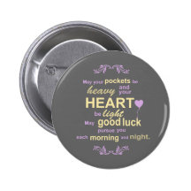 Contemporary Typography Irish Blessing in Grey Pin