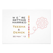 Contemporary wedding invitation card by Kanjiz