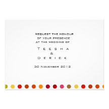 Contemporary wedding invitation card designed by K