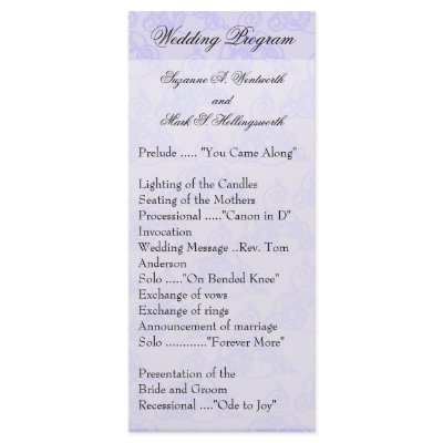 Contemporary Wedding Programs Yellow Full Color Rack Card by itsyourwedding