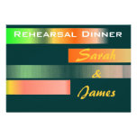 Contemporary wedding rehearsal dinner custom announcement