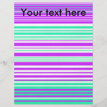 Contemporary white purple and marine stripes flyers