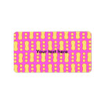 Contemporary yellow peanut pattern on pink