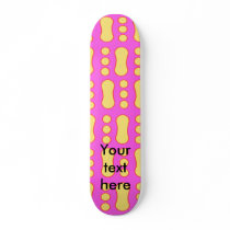 Contemporary yellow peanut pattern on pink