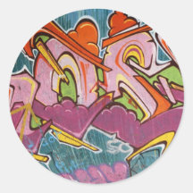 Contempory art round sticker