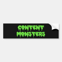 CONTENT MONSTERS CLASSIC BUMPER STICKER