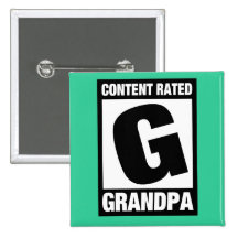 Content Rated Grandpa Pins