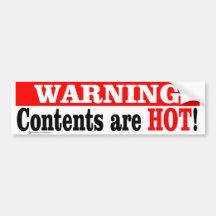 contents hot bumper sticker