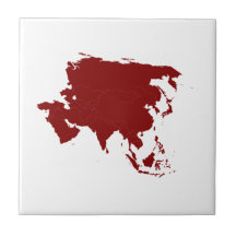 Continent of Asia Tile