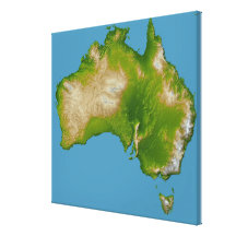 Continent of Australia Canvas Prints