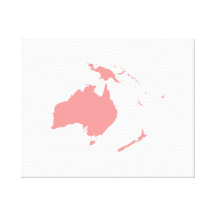 Continent of Australia Gallery Wrap Canvas