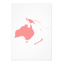 Continent of Australia Invitations