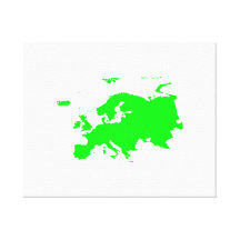 Continent of Europe Stretched Canvas Prints