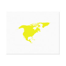 Continent of North America Canvas Prints