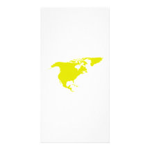 Continent of North America Customized Photo Card