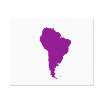 Continent of South America Stretched Canvas Prints