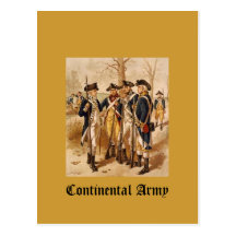 Continental Army Post Card