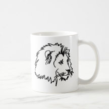 Contour de lion tasses