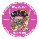 Contraband Days Lake Charles, Louisiana. 30 Colors Round Sticker