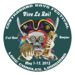 Contraband Days Lake Charles, Louisiana. 30 Colour Round Stickers