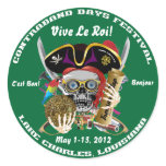Contraband Days Lake Charles, Louisiana. 30 Colour Round Sticker