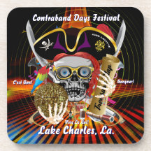 Contraband Days Lake Charles, Louisiana. Beverage Coaster