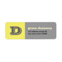 Contrast Colorblock Monogram Return Address