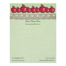 Contrôle rouge de vert de pommes en-tête de lettre