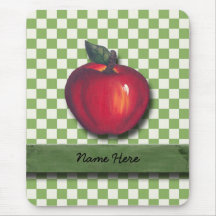 Contrôles vert pomme rouges tapis de souris