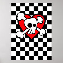 Contrôleurs de crâne de bande dessinée d'Emo Posters