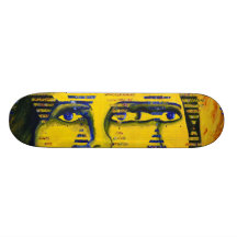 Conundrum II – Golden & Sapphire Goddess Skateboard