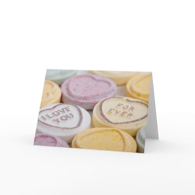 Conversation hearts candy I Love You Forever photo Card by iBella