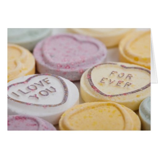 Conversation hearts candy I Love You Forever photo Card