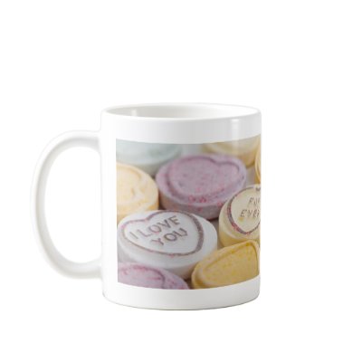 Conversation hearts candy I Love You Forever photo Coffee Mugs by iBella
