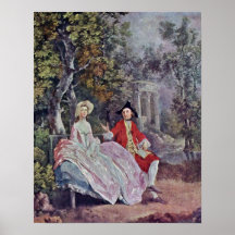 Conversation in a Park by Thomas Gainsborough Posters